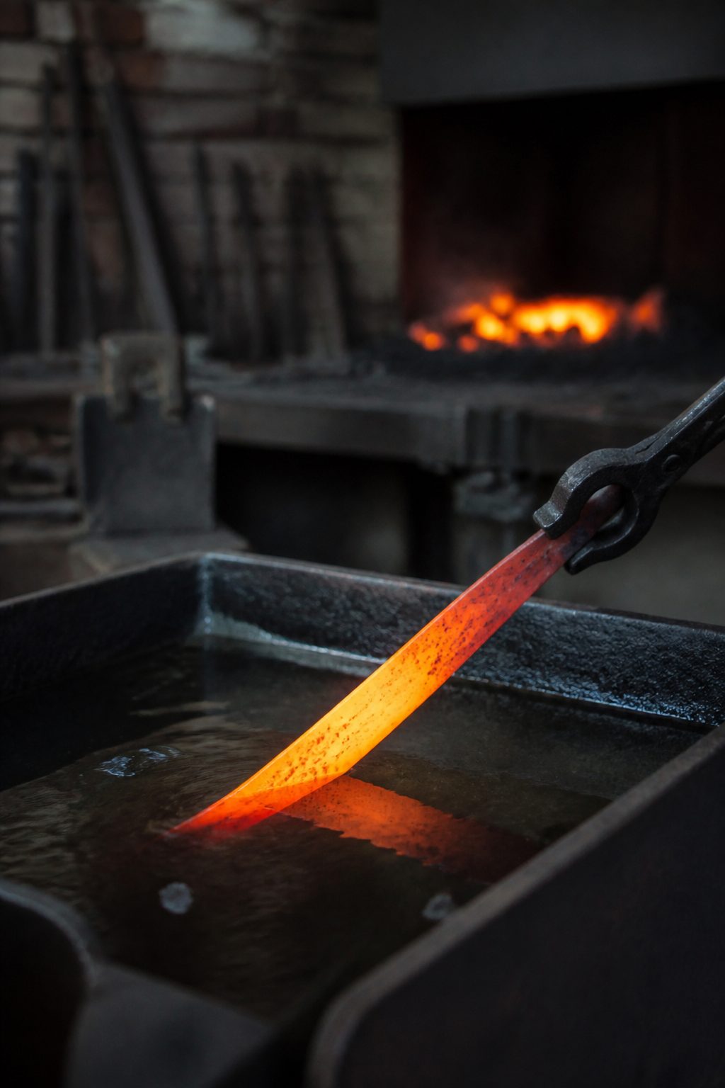 Differential hardening : Hardening and tempering a blade: the four heats