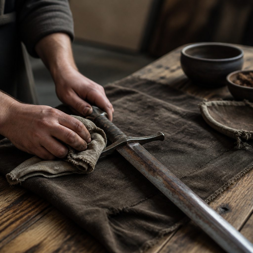Handling : Rust, handling and storage: keeping an old blade