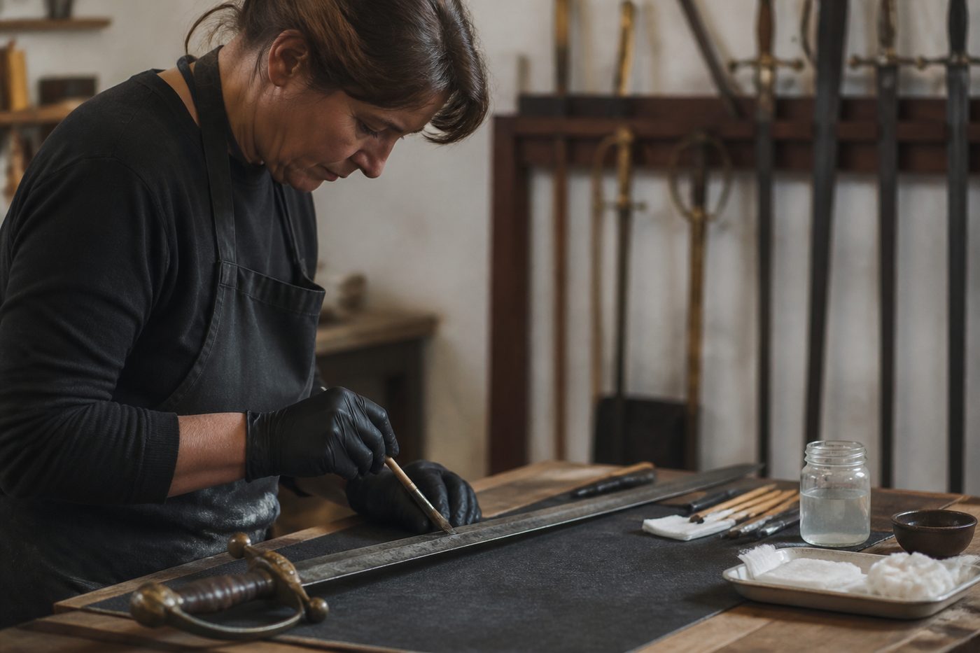 When the answer is a conservator, not a forum : Care and collections: keeping and seeing old blades
