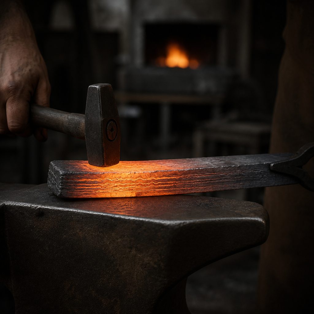 Why the pattern appears : Pattern welding: how composite blades were built